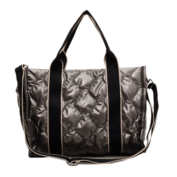 Bolso de algodón acolchado con plumón para mujer, bolsa de hombro de diseñador de lujo, a la moda, Invierno Fivean unisex