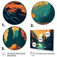 thumbnail image 3 of Designart "Beautiful Stream At Sunset I" Landscape Forest Wall Art Print, 3 of 5