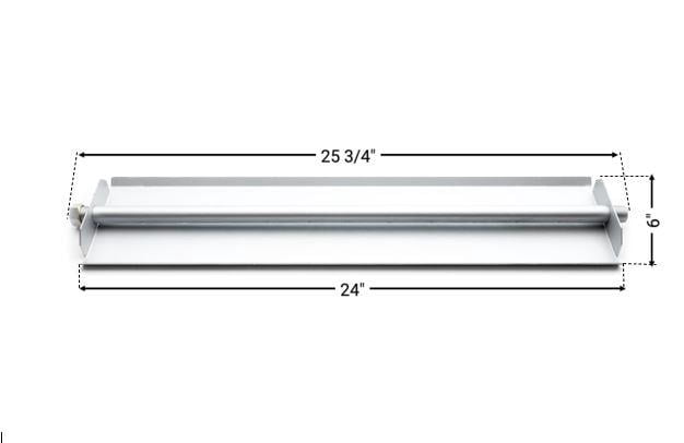 24" Powder Coated Steel Linear Gas Burner Vented Fireplace or Fire Pit