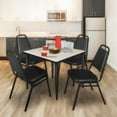 thumbnail image 3 of Regency 42 Square Breakroom Table- Maple Top, Black Base & 4 Stack Chairs- Black, 3 of 10