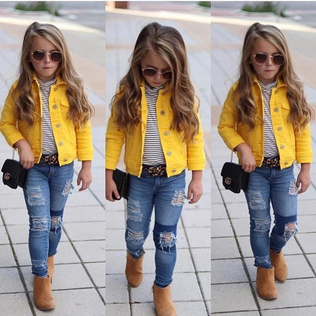 jean jacket girl outfit