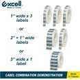 thumbnail image 3 of Excell Manual Label Dispenser – 3" Wide, 3" Core Sticker Holder for Packaging, Shipping & Office Use, 3 of 6