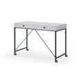 thumbnail image 6 of Marcelino Wooden Desk White/Navy 43.3L x 21.6W x 30H 2 Storage Drawers, 6 of 11