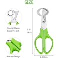 thumbnail image 2 of 4 Piece Quail Egg Scissors, Stainless Steel Quail Egg Scissors, Small Quail Egg Scissors, Quail Egg Opener, Eggshell Opener Kitchen tool, for Home, Restaurant, Kitchen (Green), 2 of 5