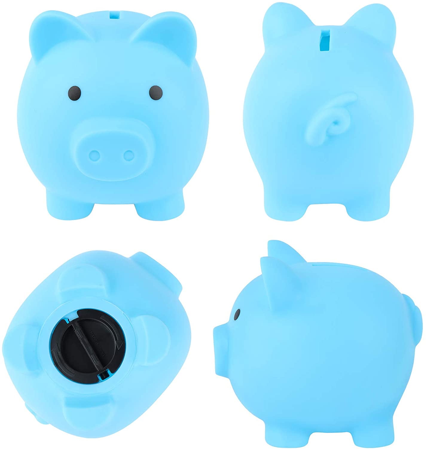 2PCS Money Piggy Savings Bank Dollar Jumbo Jar Box Saver Kids 15*10CM Tin New 