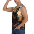 thumbnail image 3 of Pofeuu Prairie Meditating Raccoon Print Men's Muscle T-Shirt, Sleeveless, Muscle Tank, Classic Muscle Tee Top For Men Casual Sleeveless Muscle T-Shirt Trendy Clothes-Medium, 3 of 7