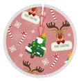 thumbnail image 1 of Faldas para árbol de Navidad de 48 pulgadas con texto "Merry Christmas", tapete para árbol de Navidad para vacaciones de invierno, falda para árbol de Navidad para decoraciones navideñas rústicas, 1 of 8