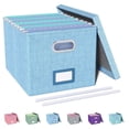 thumbnail image 1 of Organizador de archivos Oterri, azul cielo, con tapa, almacenamiento portátil, 1 of 8