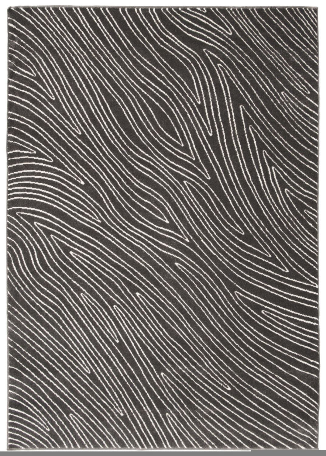 ECARPET Modern Area Rug for Dining Room, Living Room, Bedroom or Den Vector Grey