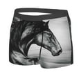 thumbnail image 2 of Bingfone Running Horse Black And White Men'S Underwear - Casual Stretch Boxer Briefs-Large, 2 of 9