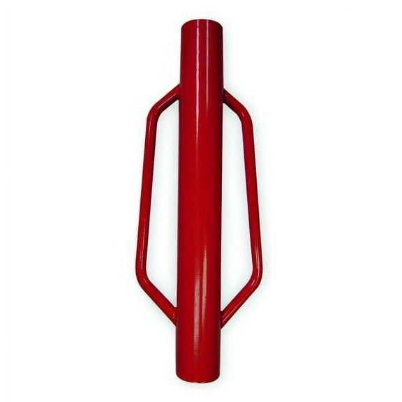 Fence Post Driver, 17.5 lb Wt, 24 in H, 2 3/4 in ID Steel Tube, Red