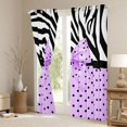 thumbnail image 3 of Homewish Polka Dots Bowknot Curtains Pack of 2 (42x84 Each) for Kids Teens Boys Girls,Animal Zebra Print Curtains Blackout,Dreamy Princess Bedroom Curtains,Microfiber Bedroom Decor, 3 of 6