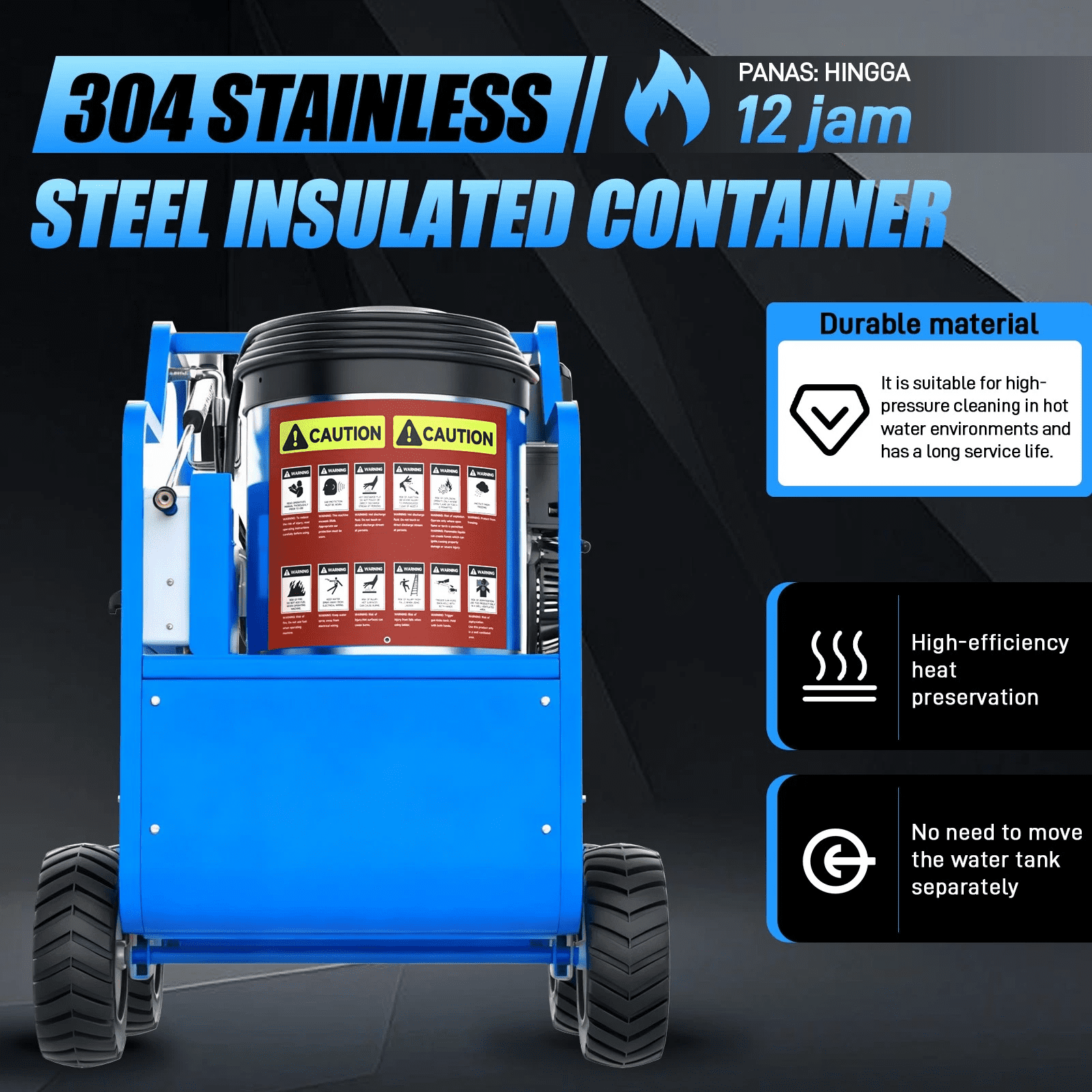 DigMaster Hot Water Pressure Washer 4060 PSI 4.0 GPM 13.5 HP B&S Engine Diesel Heated 212°F AR Pump 304 Tank, Heavy Duty Commercial Cleaner
