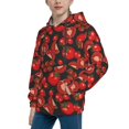 thumbnail image 2 of Sikiie Tomato Youth Hoodie Sweatshirt Pullover Hooded Classic Casual Essentials Hoodiefor Boys Girls Kids -X-Large, 2 of 6