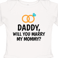 thumbnail image 4 of Inktastic Daddy Will You Marry My Mommy with Rings for Proposal Boys or Girls Long Sleeve Baby Bodysuit, 4 of 5