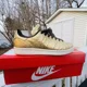 thumbnail image 1 of Ad-id-as Stan Smith Gold Ostrich Leather Sneakers AQ4705 Men's Sz 7.5, 1 of 6