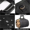 thumbnail image 3 of Kwuty GARDEN & HOME Large Canvas Log Tote Bag Firewood Carrier Heavy Duty Fireplace Log Holder Fire Wood Carriers Carrying with Handles Wood Sling For Fire Place Outdoor Cabin Stove Accessories, 3 of 7