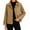Camel, variant on Plaid Patchwork Women Long Sleeve Lapel Single Breasted Jacket Trench Coat