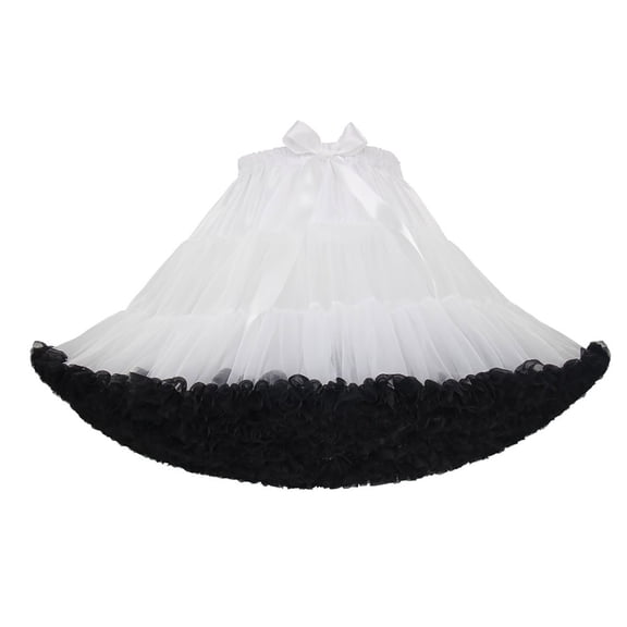 DHFJKG Womens Tutus Multi Layers Party Mini Skirt Crinoline Color Block Fluffy Petticoat Tulle Undershirt Party Dance Versatile Skirt
