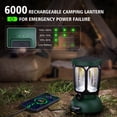 thumbnail image 3 of 6000 LED Camping Lantern Green 650lm Hand Crank Solar Rechargeable Emergency Light, 3 of 7
