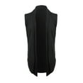 thumbnail image 2 of DARING DIVA Men's Sleeveless Open Front Asymmetric Hem Cardigan Vest 38 Black, 2 of 7
