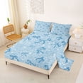 thumbnail image 2 of Erosebridal Blue Bowknot Kids Queen Sheet Sets, Fashion Glitter Stars Bed Set, 4-Piece, 2 of 5