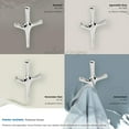 thumbnail image 6 of Amerock Kodiak Contemporary Triple Prong Polished Nickel Wall Hook, 6 of 9