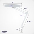thumbnail image 4 of Neatfi Professional LED Task Lamp with Clamp, 2200 Lumens, 20-Inch Wide Head, Dimmable Work Light for Crafting, Quilting, Sewing, Home Office & Hobby Projects, White, 4 of 10