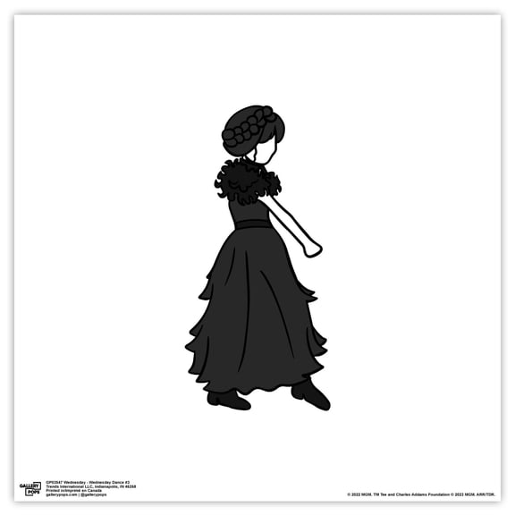 Gallery Pops Wednesday - Wednesday Dance #3 Wall Art, Unframed Version, 12" x 12"