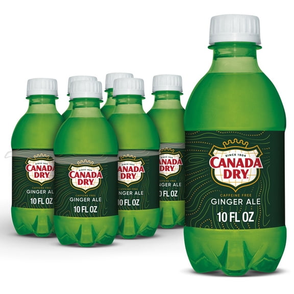 Canada Dry Ginger Ale Soda, 10 fl oz plastic bottles, 6 pack