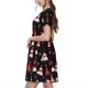 thumbnail image 2 of Balery Christmas Tree and Gold Socks Vestidos sueltos de manga corta para mujer, vestidos de verano 2025, vestidos casuales de corte A con vuelo., 2 of 6