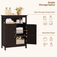 thumbnail image 5 of Alden Design Bathroom Storage Cabinet w/Adjustable Shelf, Espresso, 5 of 7