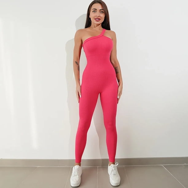 Mamelucos de Yoga, ropa deportiva, traje sin costuras para mujer, acanalado, Yoga, mono ajustado de una pieza sin mangas, deporte, gimnasio, entrenamiento, monos de Fitness