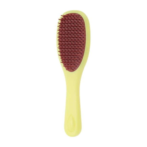Cepillo de champú para cabello de doble cara Unique Bargains 1 Pc para masaje en la cabeza 8.46"x2.36"x1.97" Rosa Amarillo