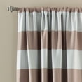 thumbnail image 3 of Lush Decor Stripe Room Darkening 84" x 52" Stripe Taupe 100% Polyester 3" Rod Pocket 2-Pc Set Window Panel, 3 of 5