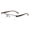 Brown, variant on Mens Half Rimless Blue Light Blocking Rectangle Reading Glasses +2.0, Metal Black Spring Hinges Classic Readers 2.0