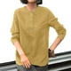 thumbnail image 2 of Vestidos Casuales Para Mujer, Blusas De Mujer De Moda Camisa suelta de lino y algodón para mujer, 2 of 9