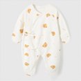 thumbnail image 2 of sdbrld 3 6 9 12 Months Preemie Clothes Newborn Sleepers Boy 1T 2T Unisex Baby Long Sleeve Romper Pajamas Bodysuit Infant Fall Winter Yellow Sizes 0-1 Months, 2 of 6