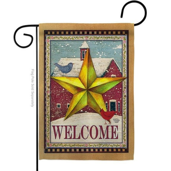 Ornament Collection G191072-BO 13 x 18.5 in. Welcome Winter Farm Garden Flag with Wonderland Double-Sided Decorative Vertical Flags House Decoration Banner Yard Gift