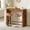 39.4"L, variant on Bar Table, 35.4" Counter Height Pub Table, Industrial Rectangular Hightop Table, Kitchen Dining Bar Height Tables with Footrest, for Narrow Space, Rustic Brown and Black (Only Table)