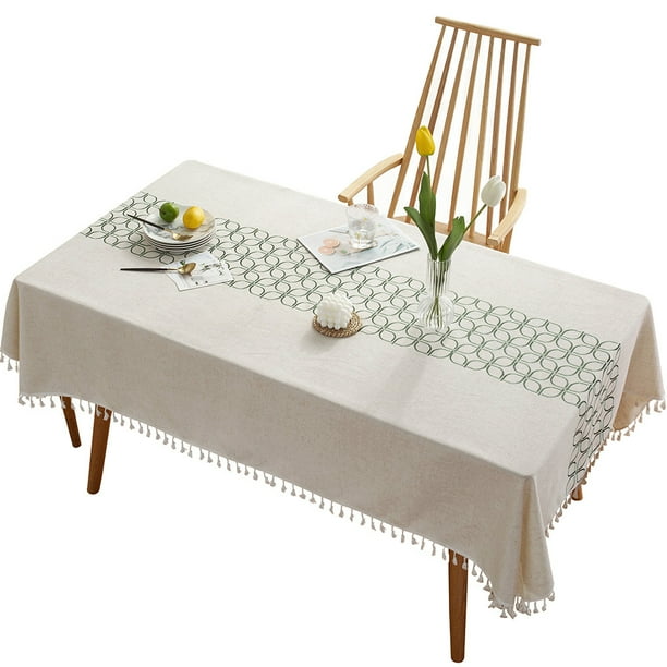 Nvzi Mantel rectangular elegante para mesa de comedor, cocina, decoración de mesa rectangular, 55 x 102 pulgadas