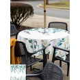 thumbnail image 5 of Outdoor Tablecloths with Umbrella Hole & Zipper, Teal Eucalyptus 54x54 Inch Square Tablecloths, Watercolor Spring Weeping Botanical Waterproof Table Cloth, Patio/Pool/Picnic Table Covers, 5 of 8