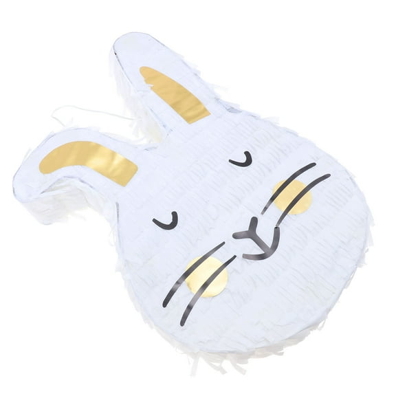 LOLIPPYY Easter Hanging Pinata Rabbit White Paper Pendant Decorative Ornament for Parties