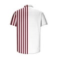thumbnail image 4 of Njoeus White Blouse Mens Tops Men's Shirt Striped Dress T-Shirt Men Big & Tall Short Sleeve Button Up Shirts Hawaiian Beach Regular Fitted Blouses Casual Shirt Top M-5Xl Short Sleeve Shirts for Men, 4 of 5