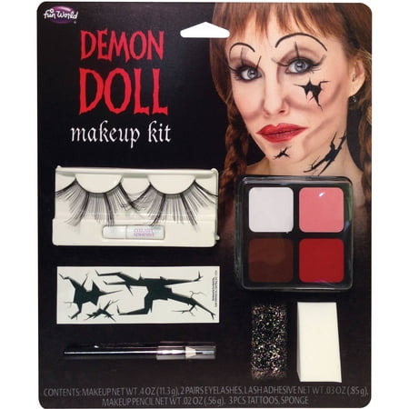 Demon Doll Face Makeup Kit Adult Halloween Accessory