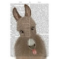 thumbnail image 3 of Fab Funky 12x14 Black Modern Framed Museum Art Print Titled - Funny Farm Donkey 2 Book Print, 3 of 5