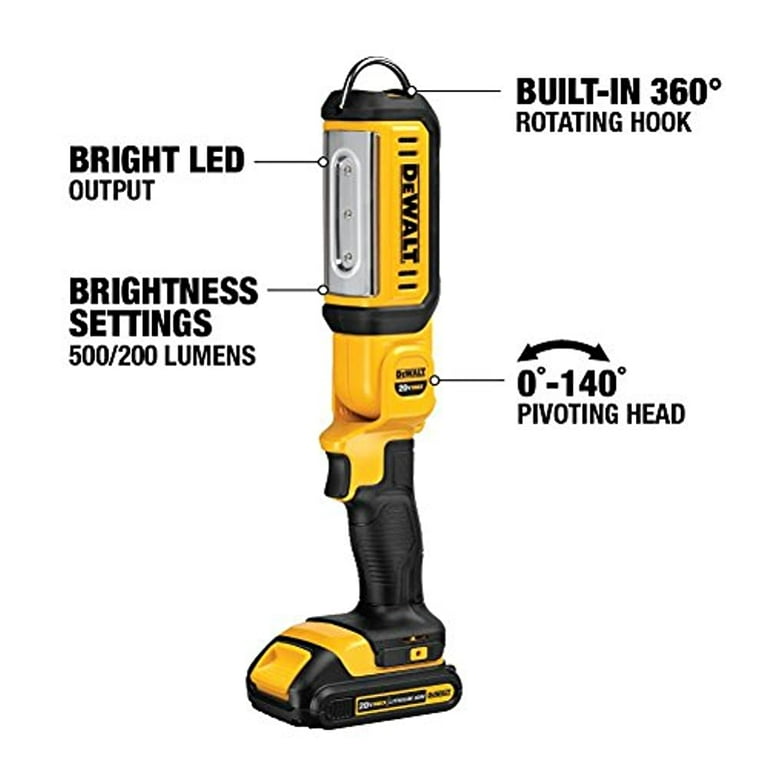 Lampe LED DEWALT DCL050 à Faisceau large 18 V Li-ion XR (machine seule)