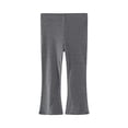 thumbnail image 2 of Spazoro Toddler Girls Wide Leg Leggings, Stretchy Soft & Comfy Fall and Winter Yoga Sports Elastic Waist Outwear Tights Pants Gray Size 3 T, 2 of 4