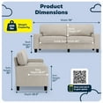 thumbnail image 2 of Serta Palisades 78" Track Arm Sofa with Removable Covers, Light Gray, 2 of 17