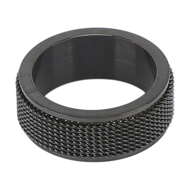 Anillo giratorio para hombre de 8 mm, anillo silencioso de acero de titanio para ansiedad, alivio del estrés, negro No. 9 59,8 mm/2,4 pulgadas YUNYI BRAND Deportes